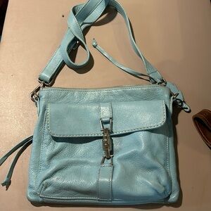 All leather roots crossbody